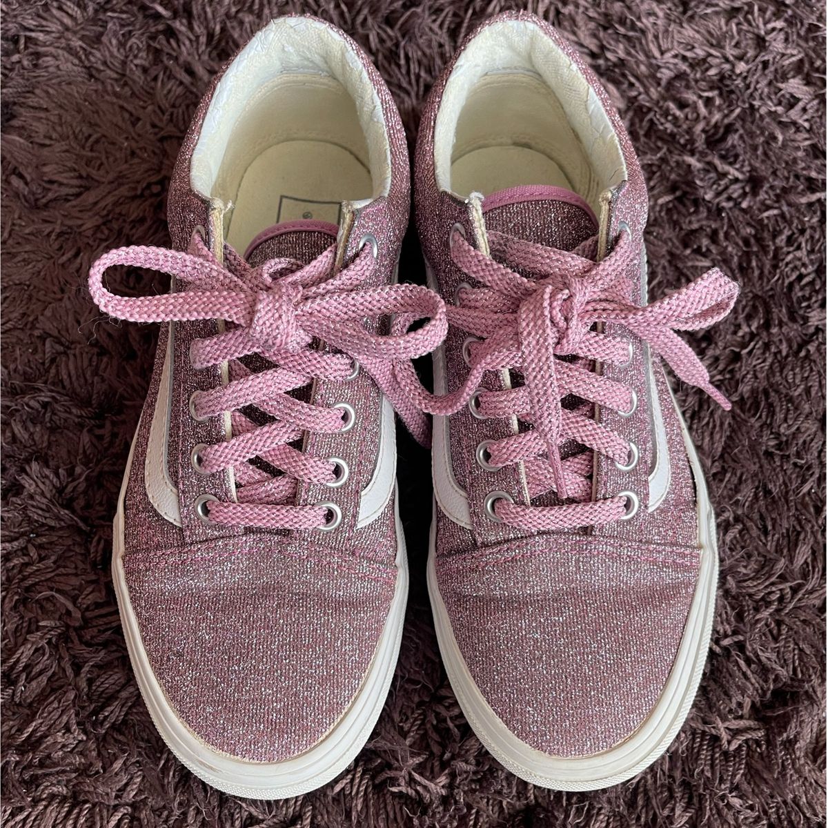 Vans Old Skool Rosa Glitter Vans Usado 98637232 enjoei