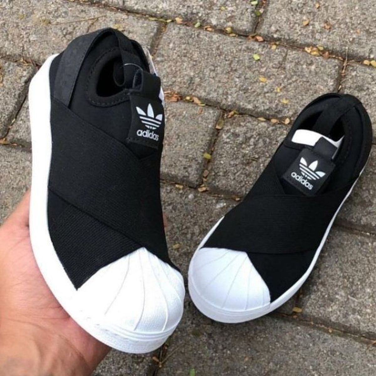 tênis adidas superstar slip on branco