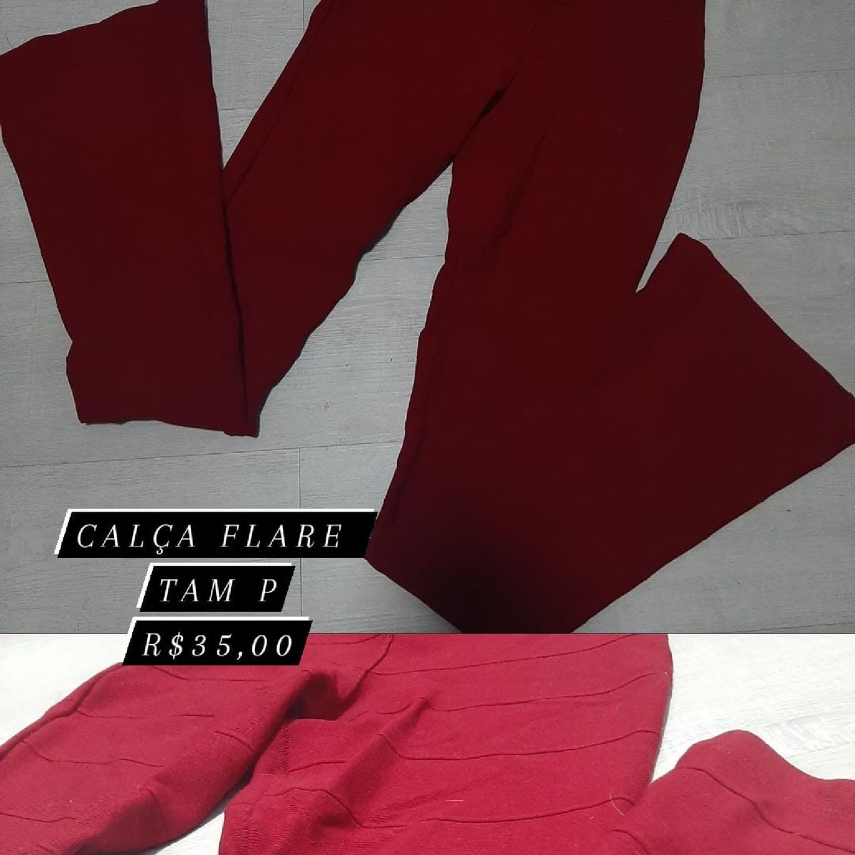 calça flare ribana