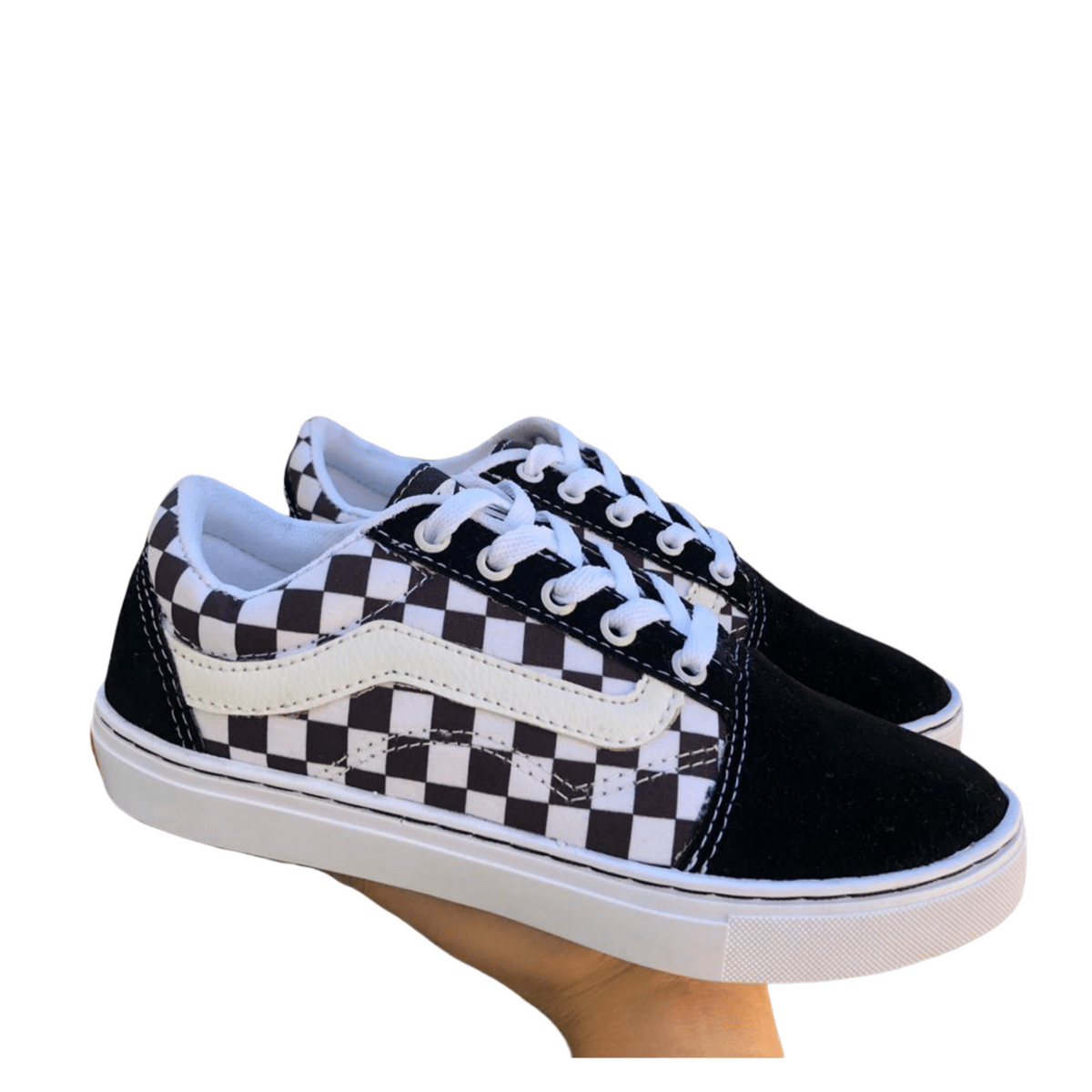 sapato vans xadrez