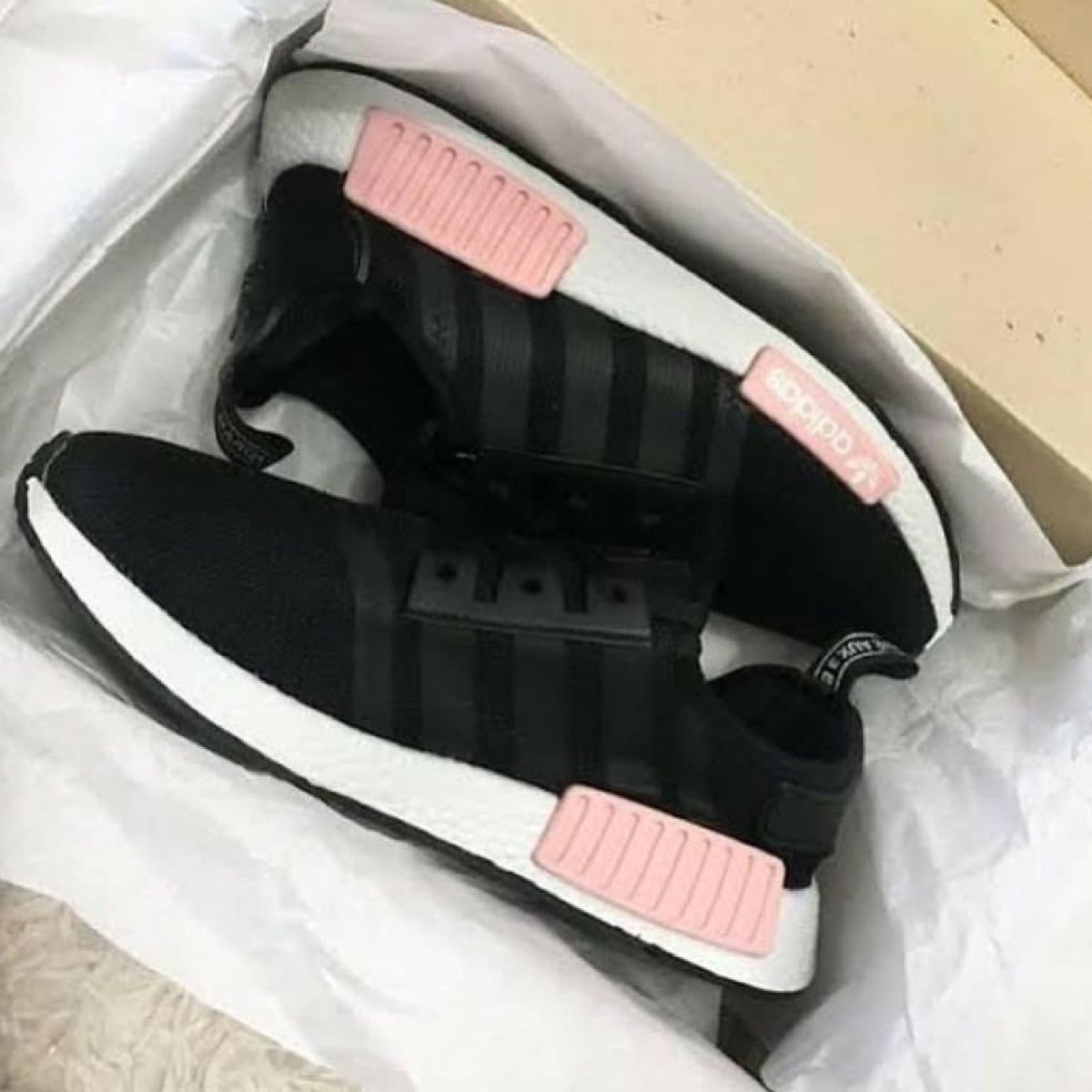 Tênis Adidas Nmd Runner Preto Rosa, Tênis Feminino Adidas Nunca Usado  39444636