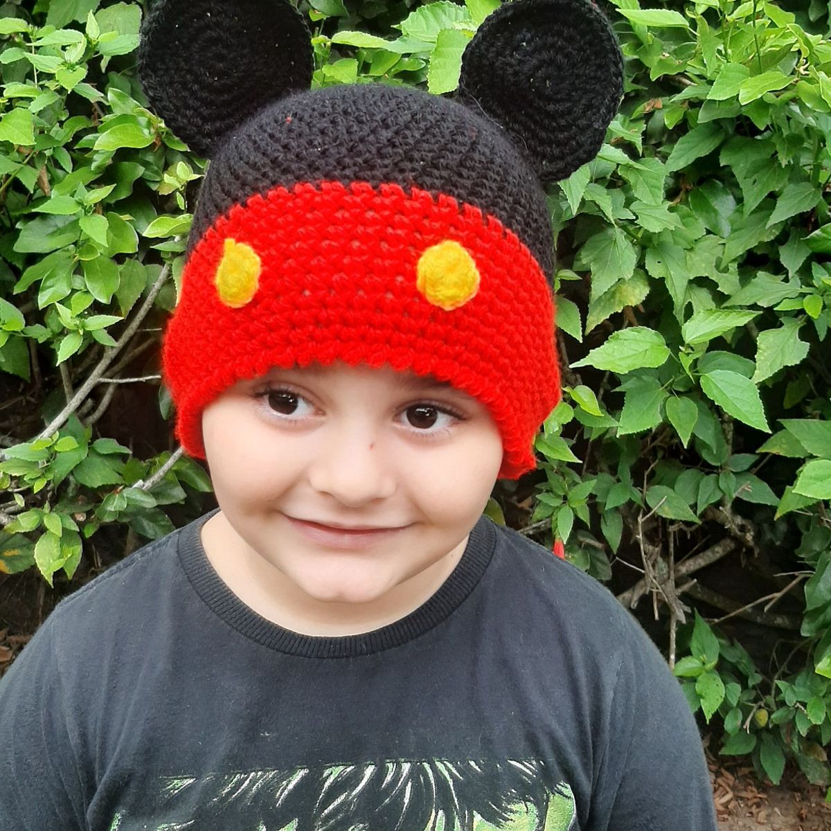 Touca Mickey  Roupa Infantil para Menino Crochetaria Kelly Bayer