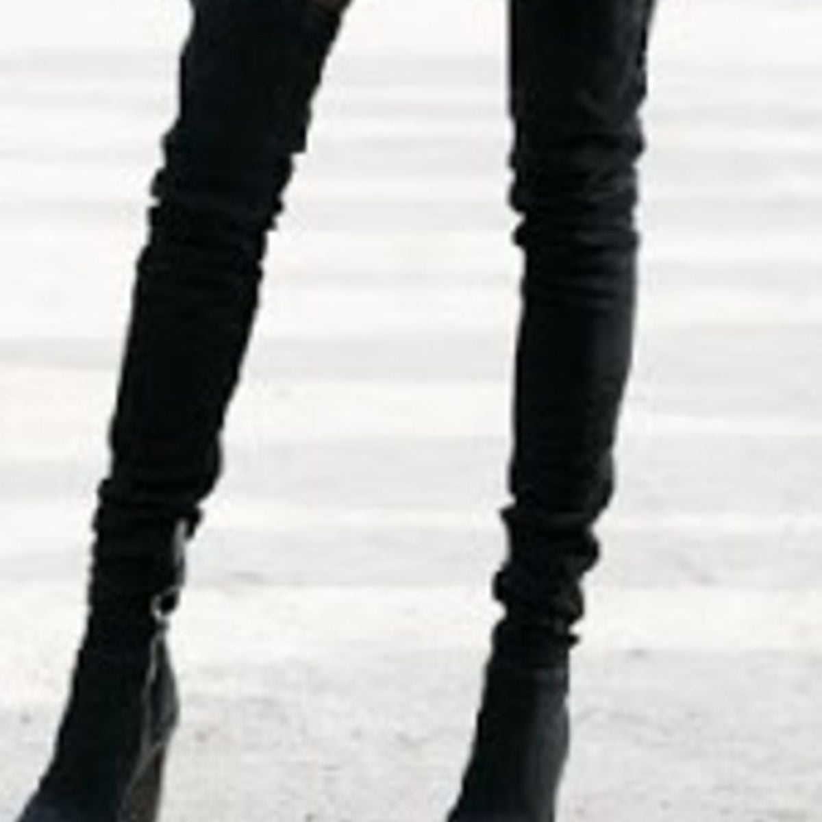 botas ate a coxa salto baixo