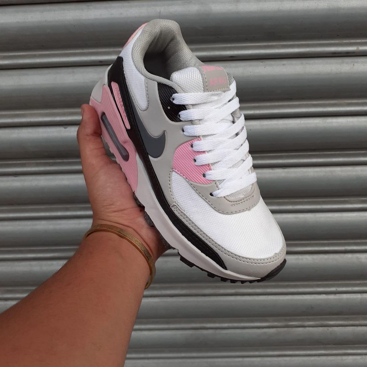 nike air max rosa com cinza