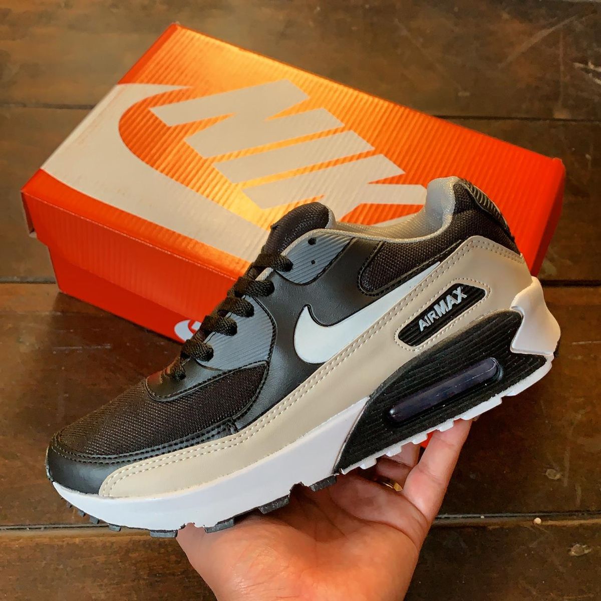 air max 90 masculino bege