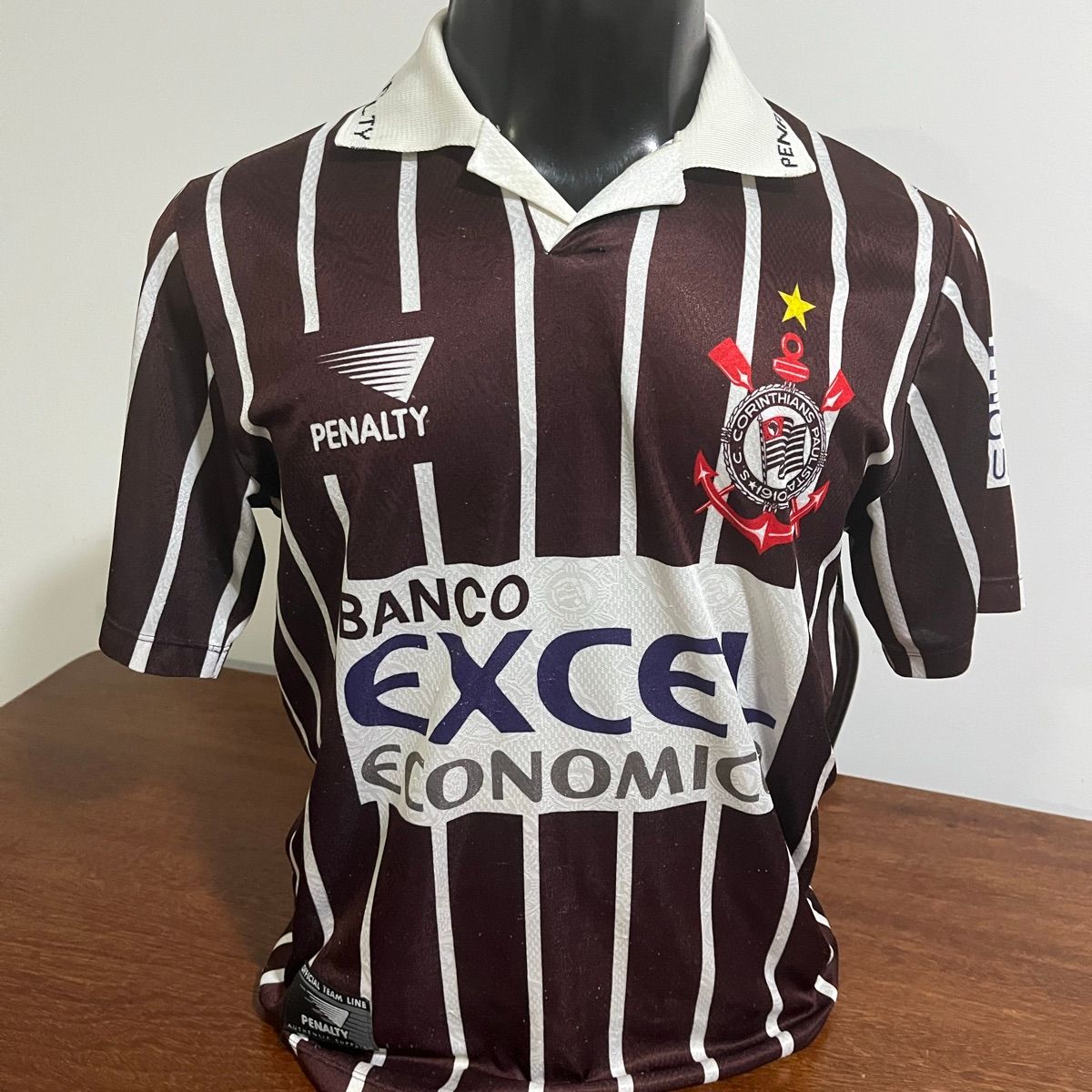 CAMISA RETRÔ CORINTHIANS 1997 BRANCA EXCEL - FUT RETRO