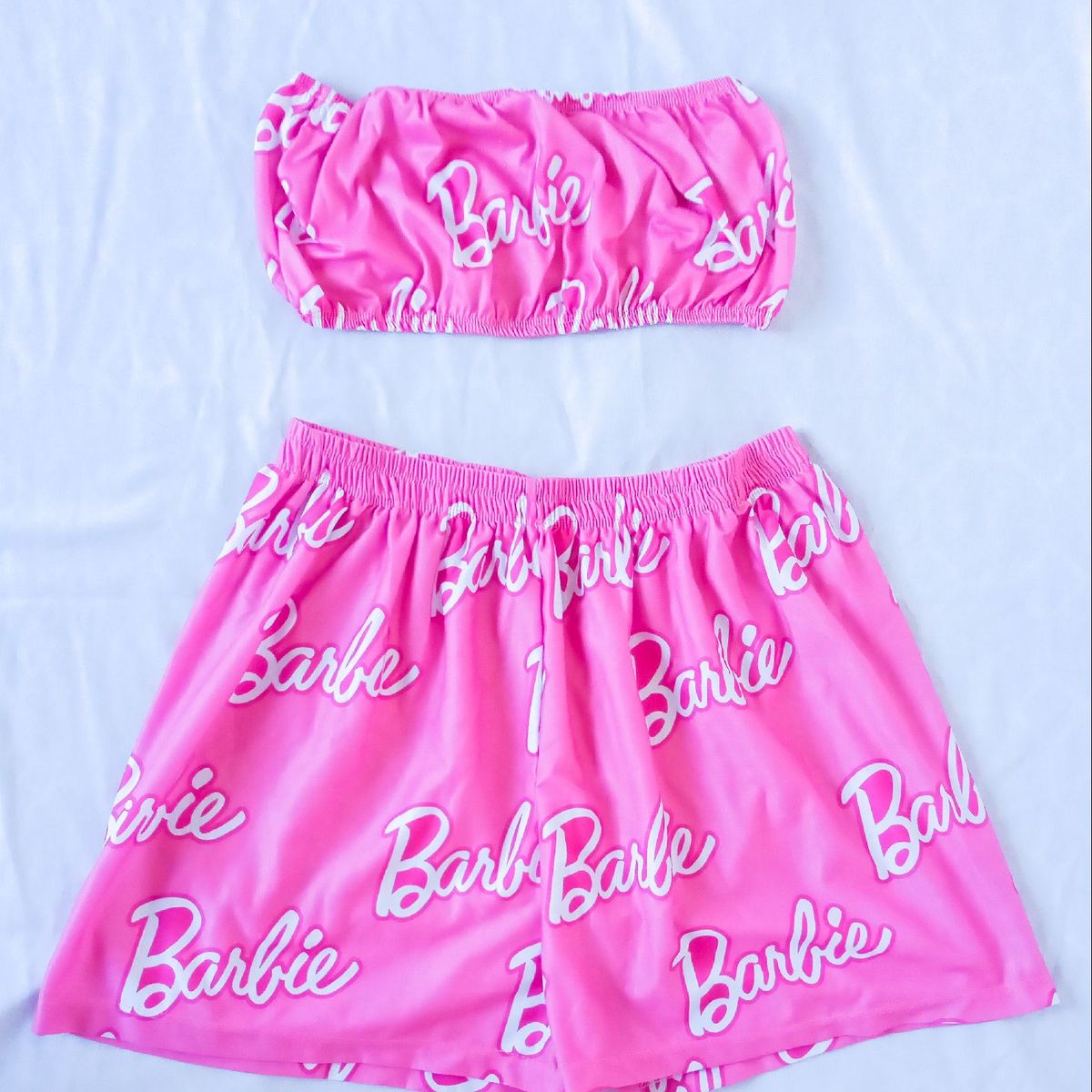 Conjunto Feminino Barbie Adulto, Shorts Feminino Estilo-Rai Nunca Usado  49442909