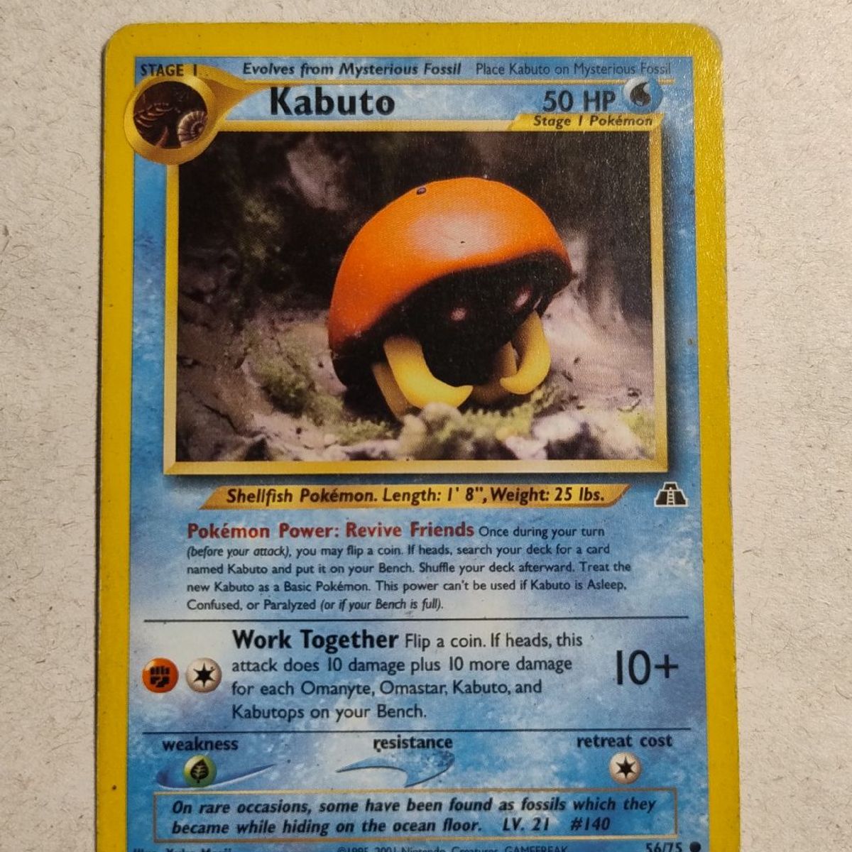 Carta Pokemon Kabuto 56/75 | Pokemon Usado 109849034 | enjoei