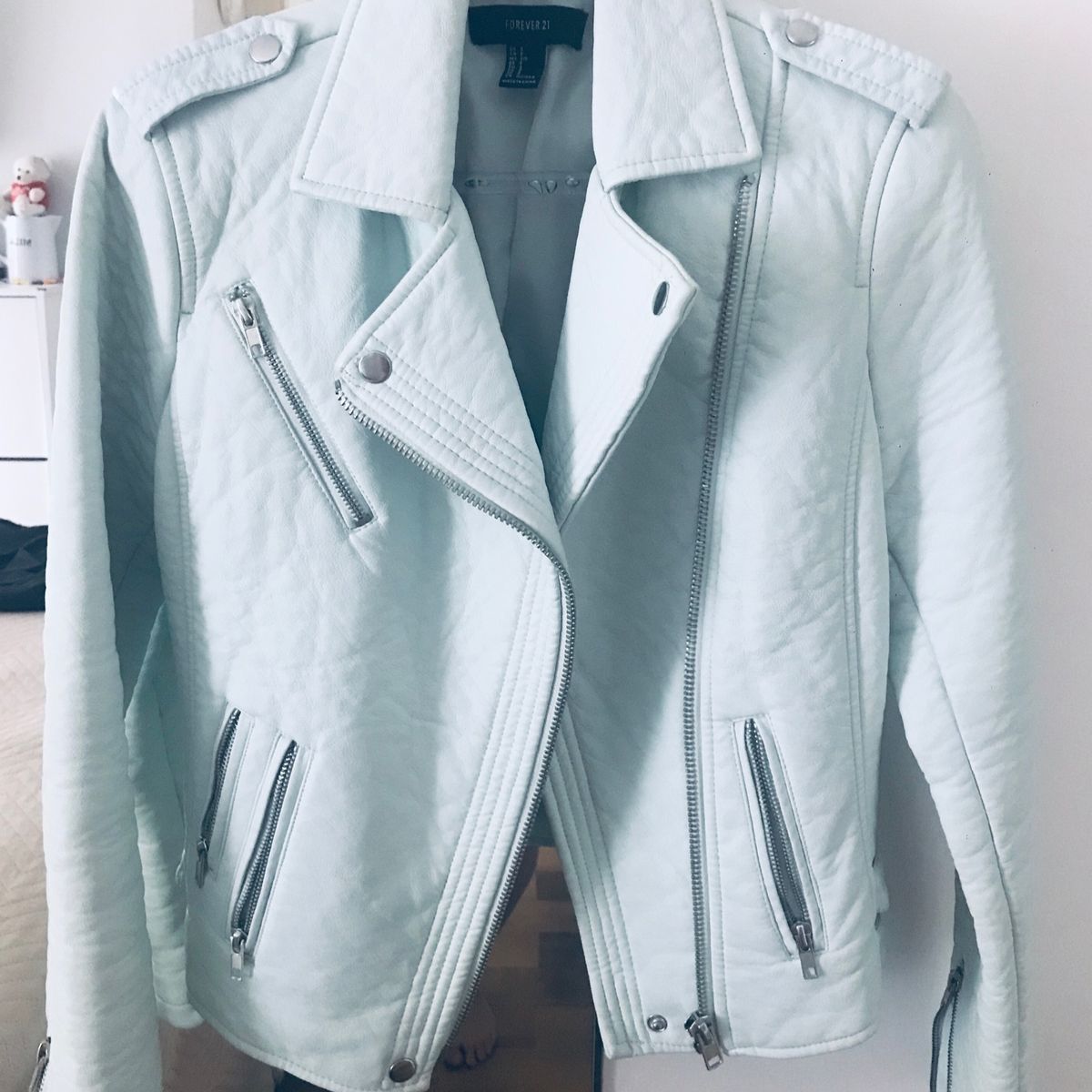 jaqueta couro forever 21