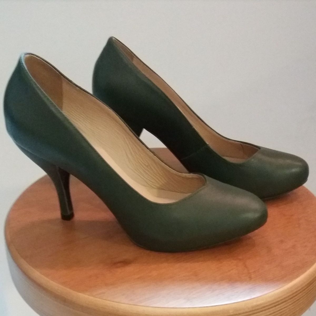 scarpin verde militar