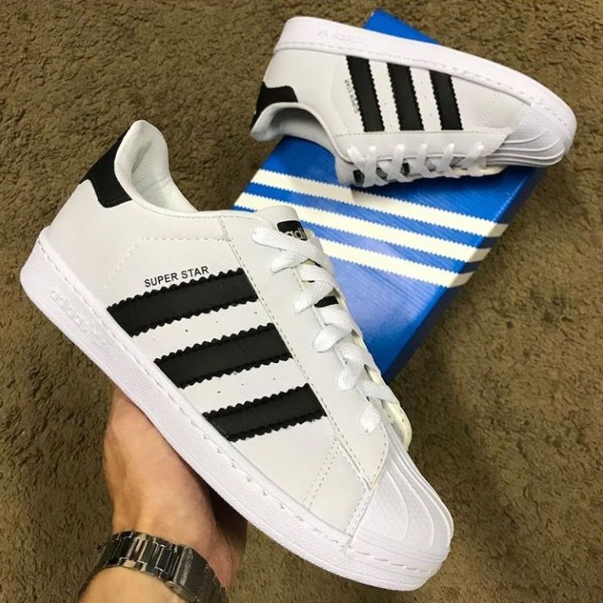 Tênis Adidas Super Star Branco/Preto, Tênis Feminino Adidas Usado 51521834