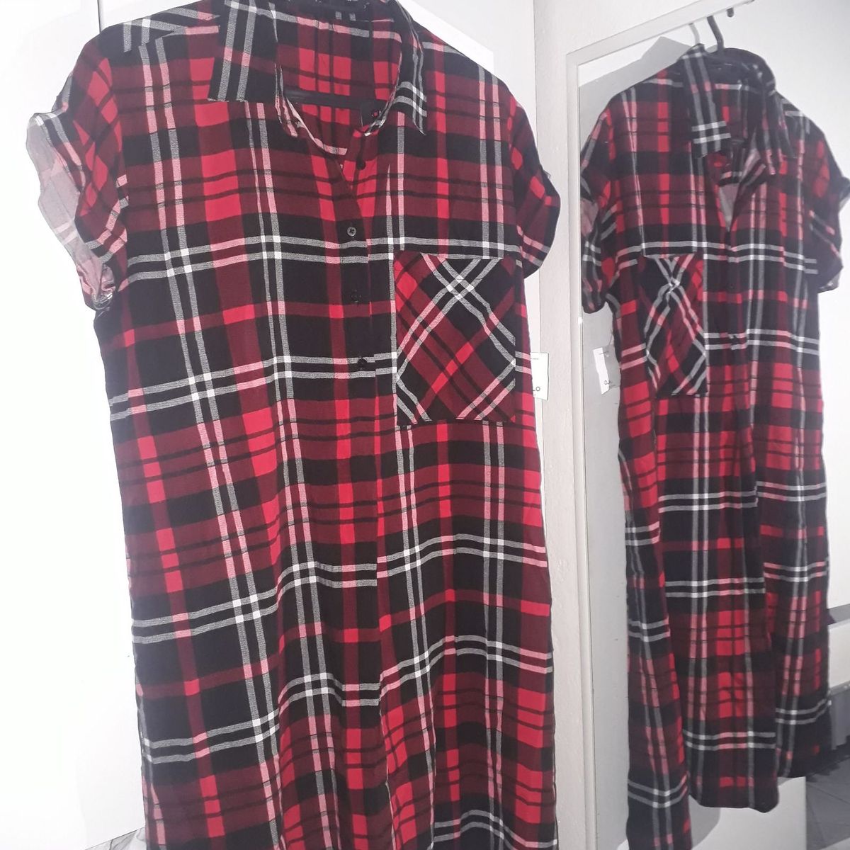 vestido xadrez na riachuelo