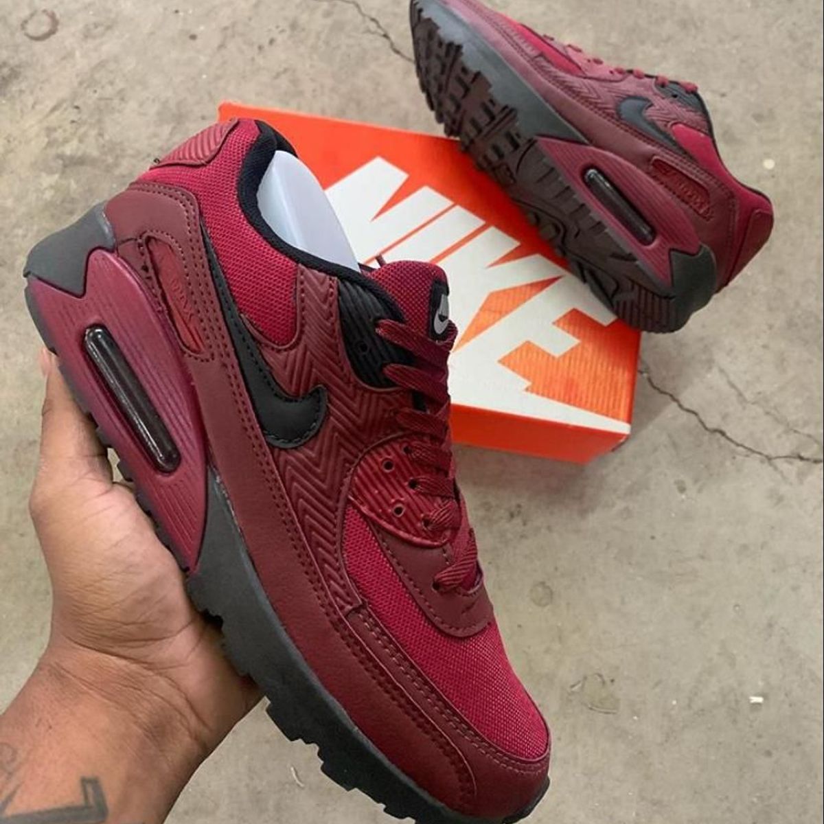 Tenis nike air max 90 cheap vinho masculino