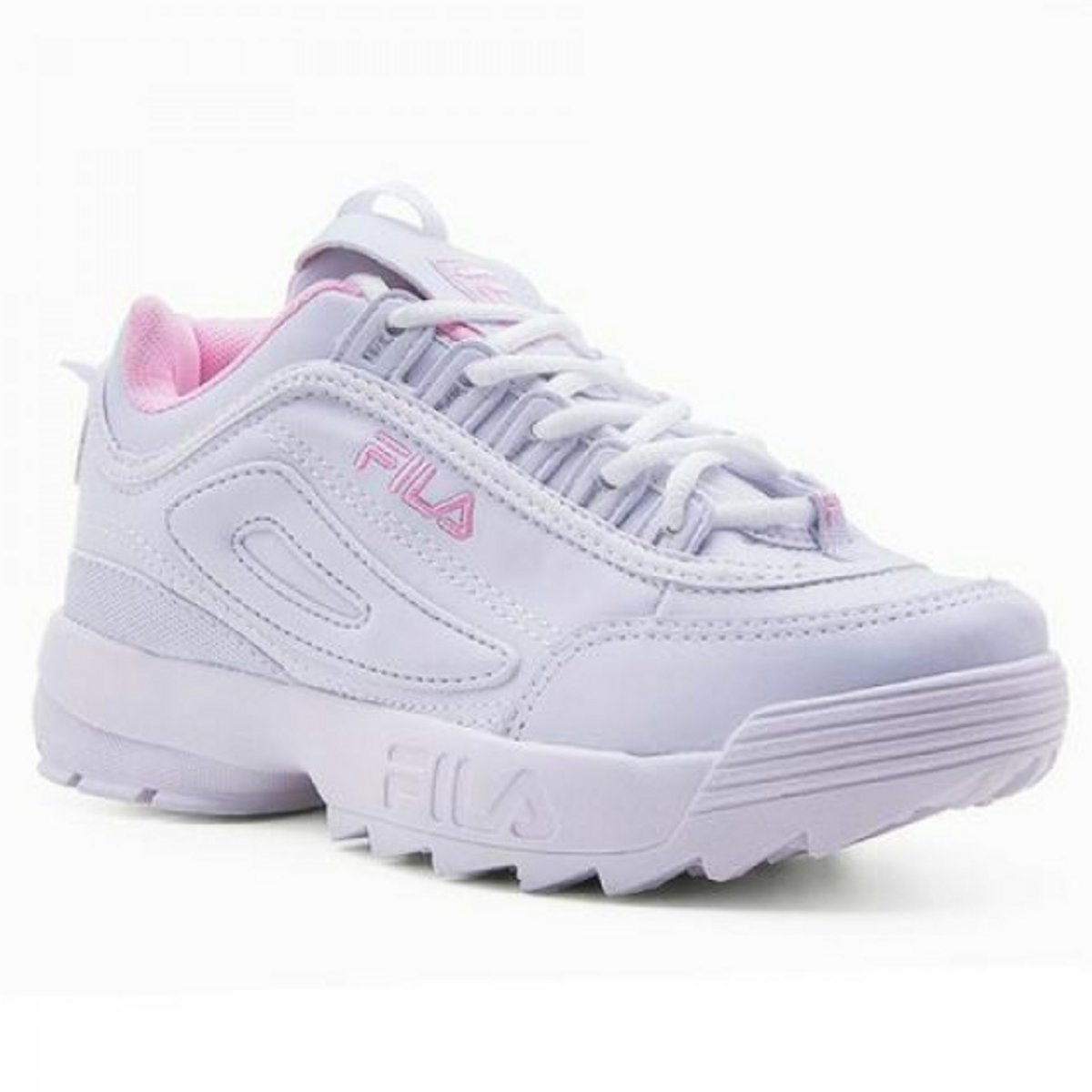 tênis da fila rosa com branco