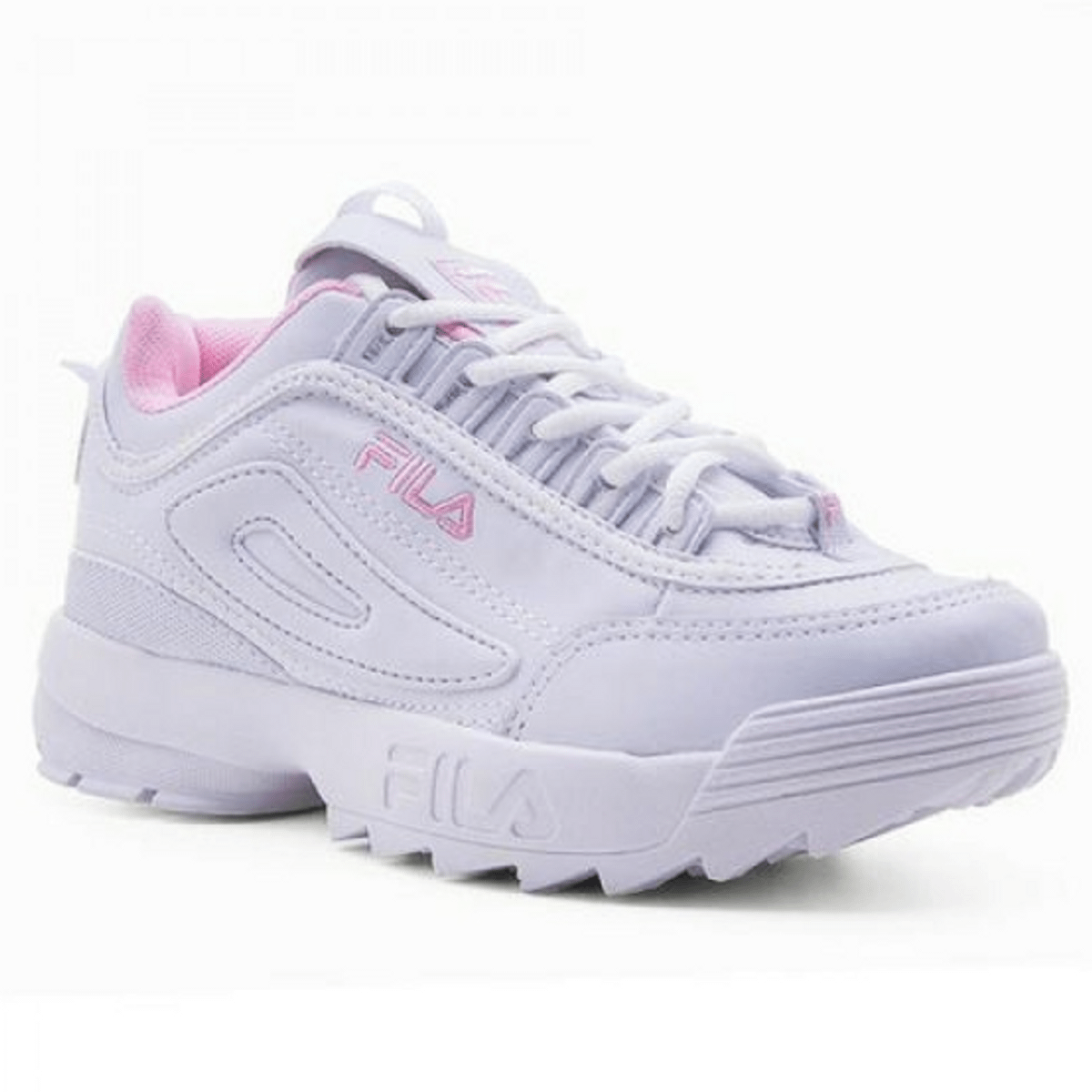 tenis da fila feminino branco com rosa