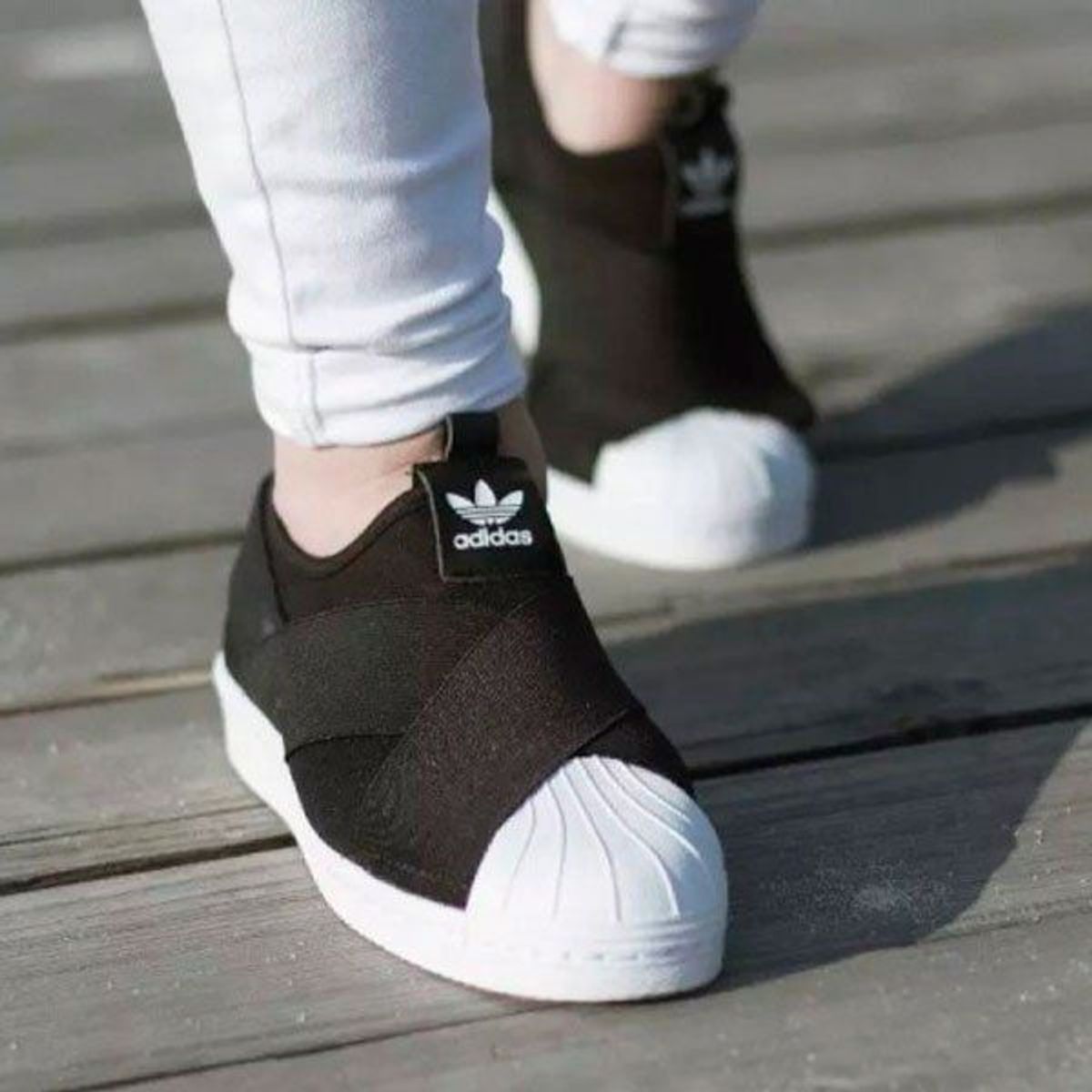 tênis adidas slip on elástico original