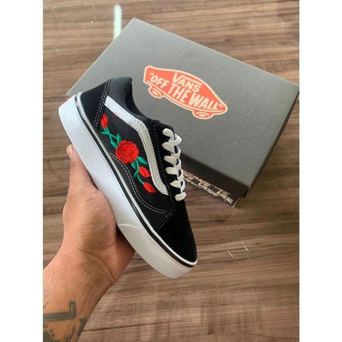 tenis vans old skool feminino florido