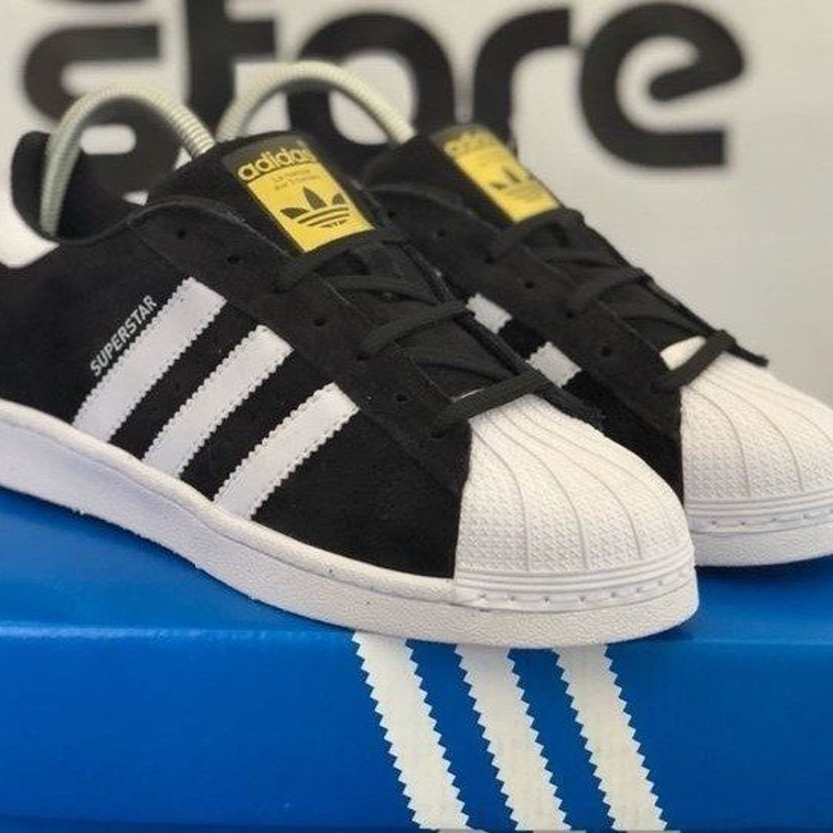 Adidas superstar 2024 camurça preto