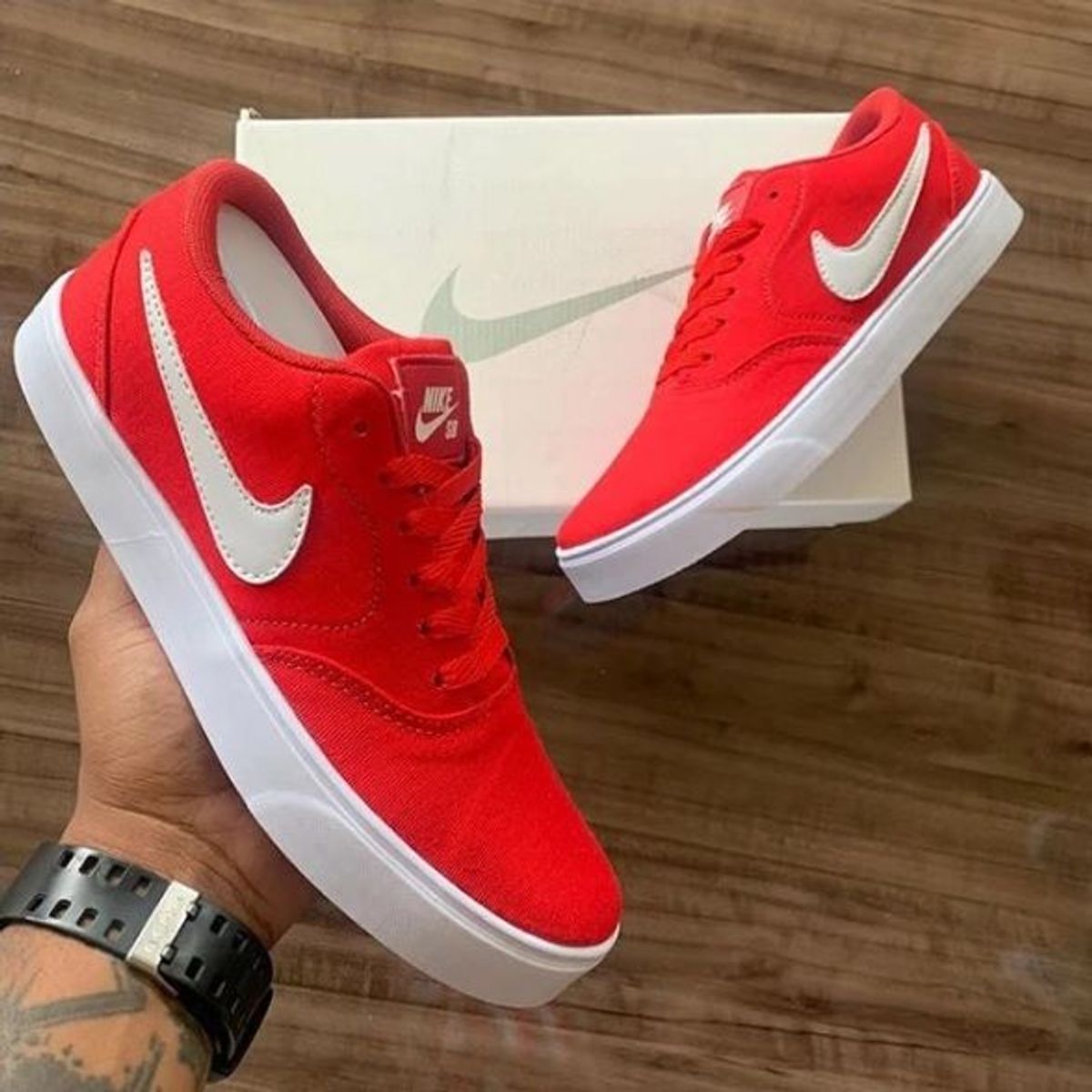 tenis nike sb vermelho