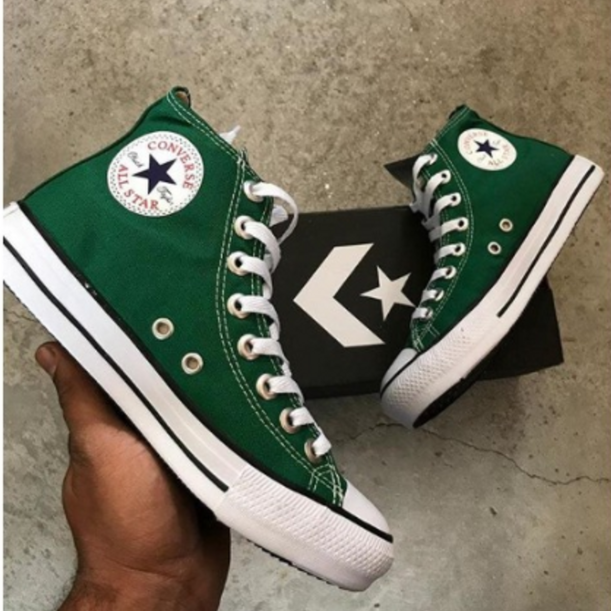 Converse plataforma verde clearance militar