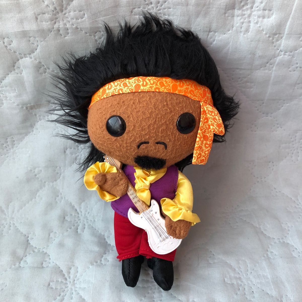 Jimi Hendrix Purple Haze Plush Pelúcia Boneco 20cm Super
