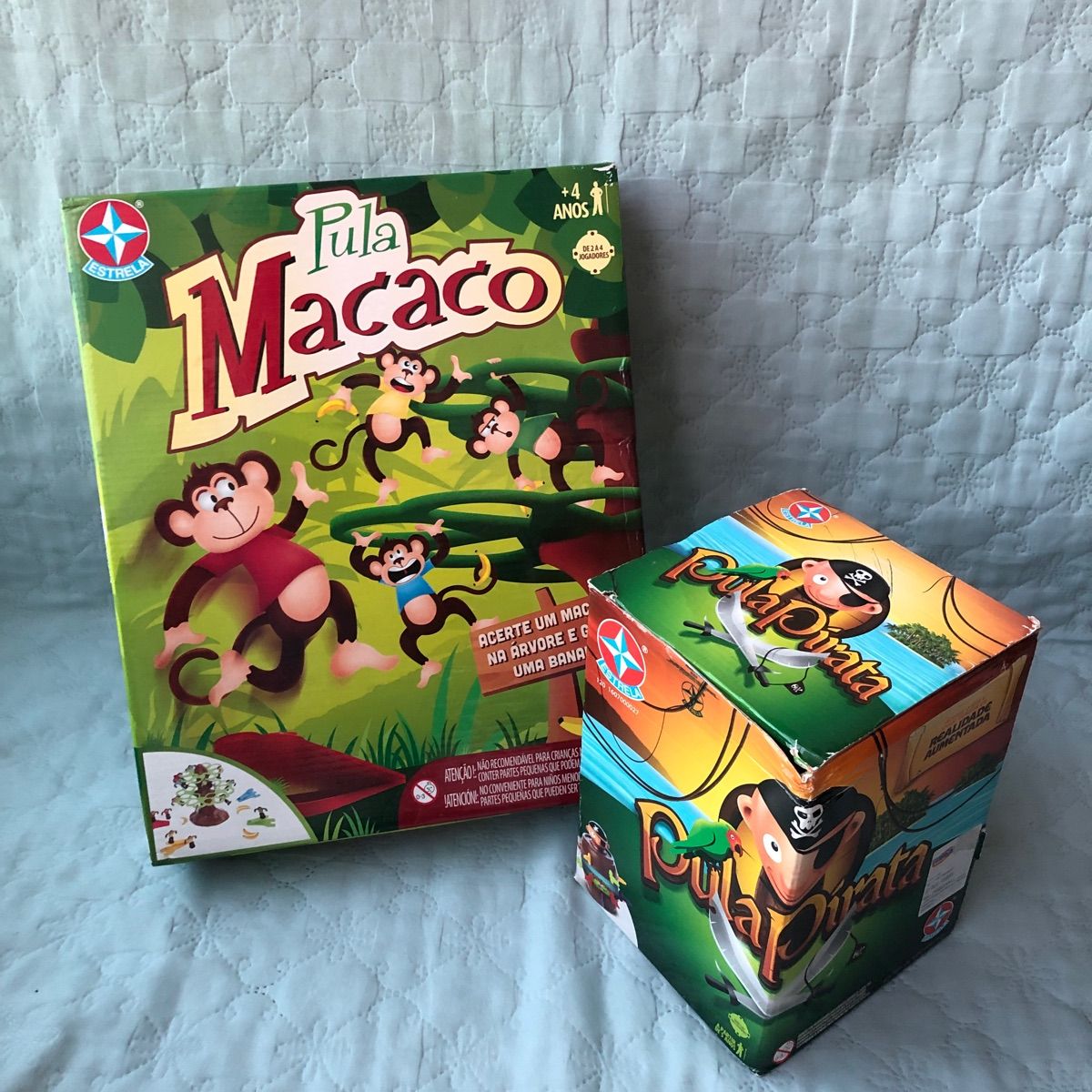 Kit Pula Pirata Pula Macaco 2 Jogos Brinquedos Infantil Criança