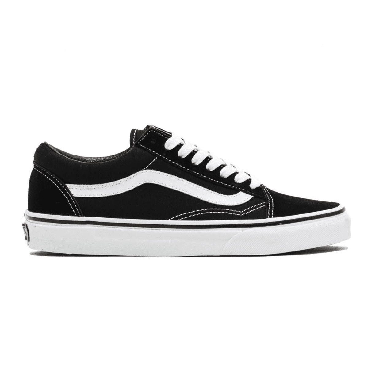 vans listrado preto e branco