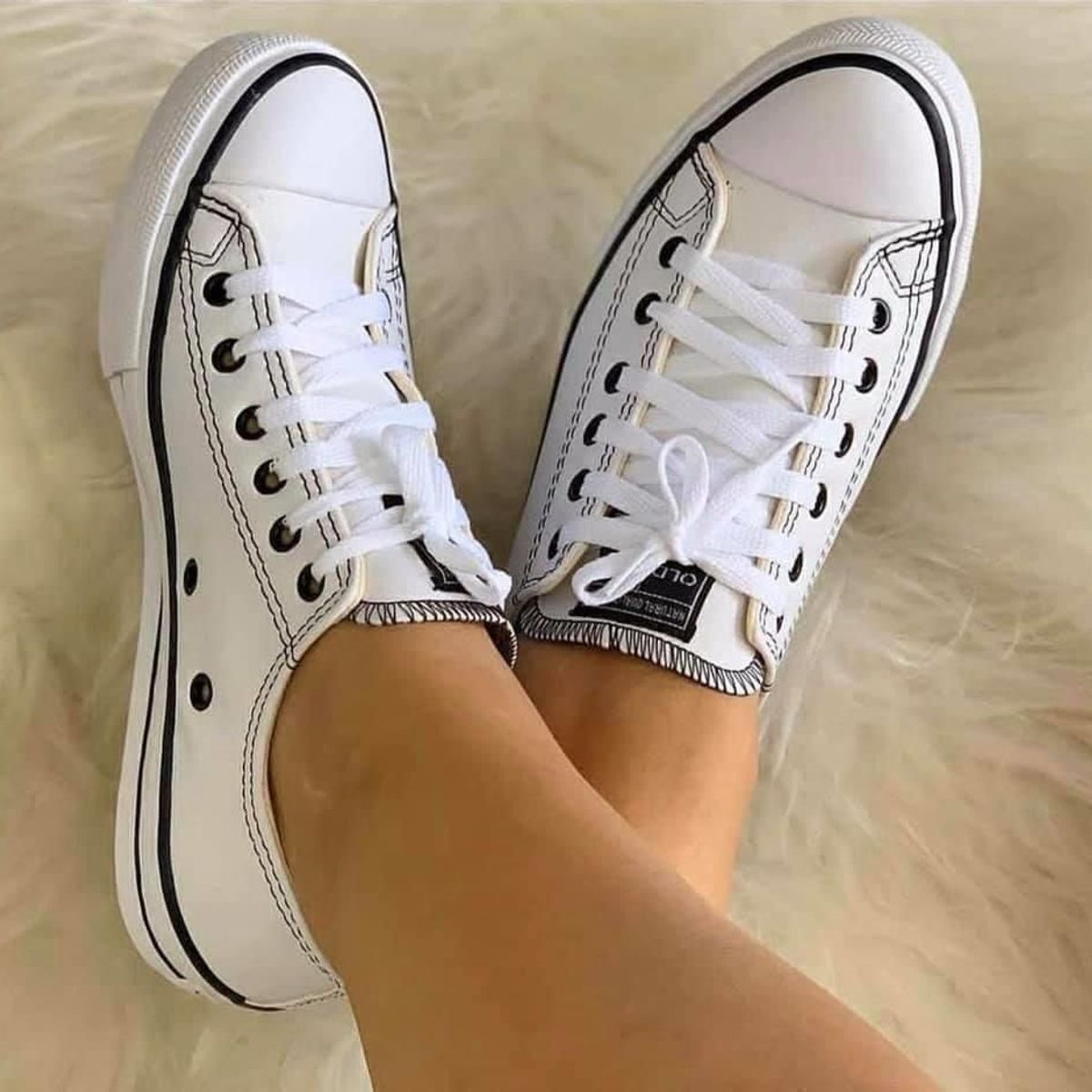 All star branco store de couro 33