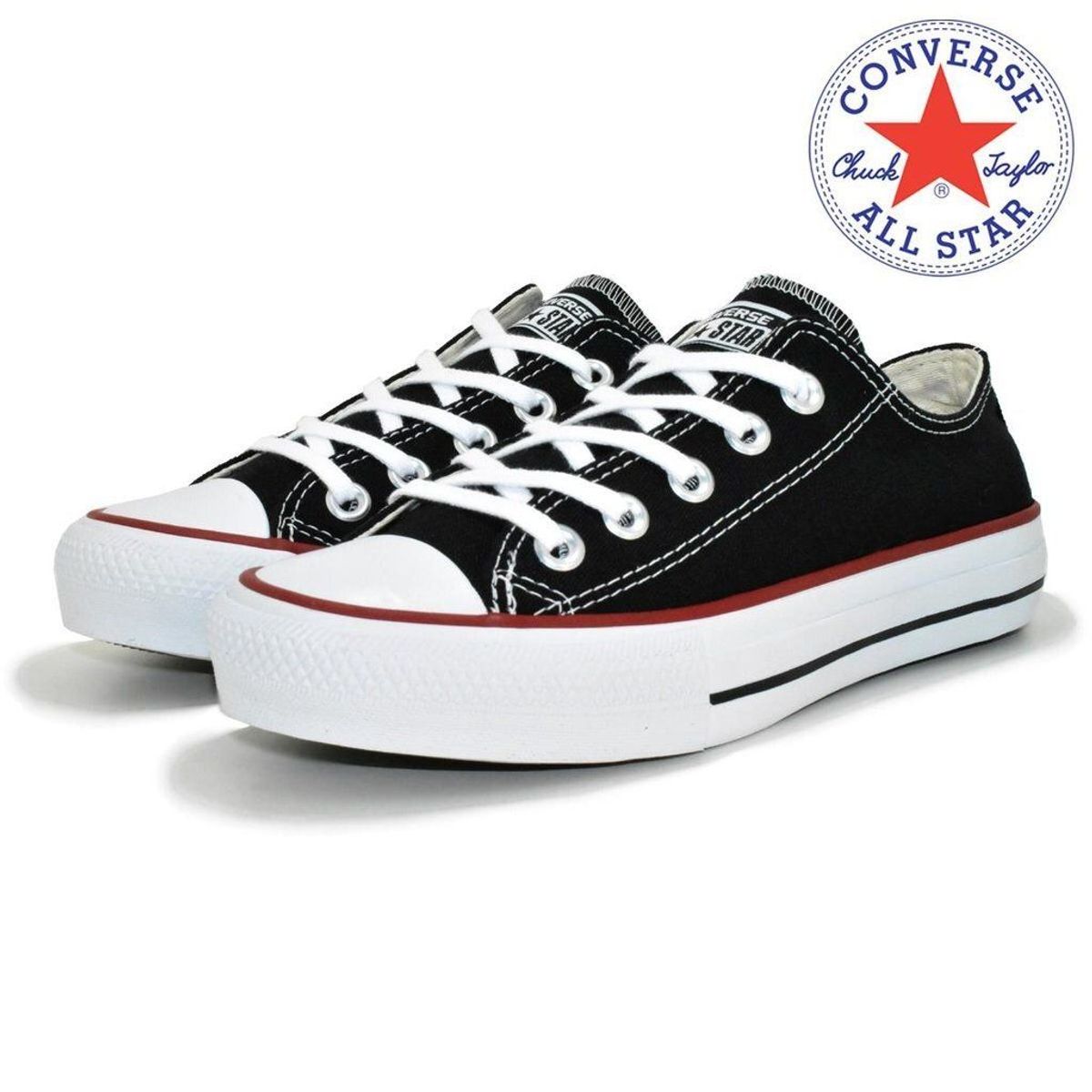 tenis all star preto cano baixo