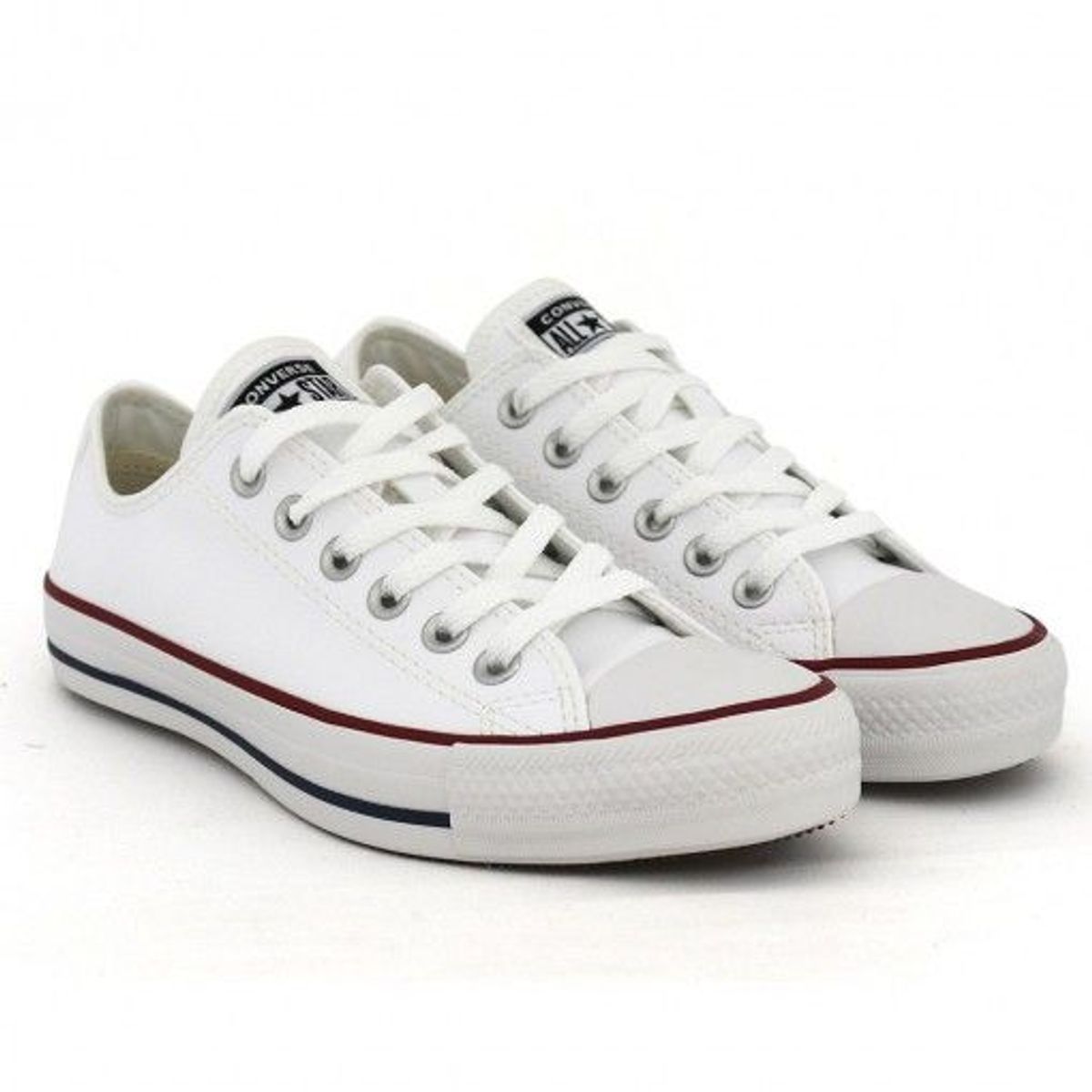 all star branco cano baixo feminino