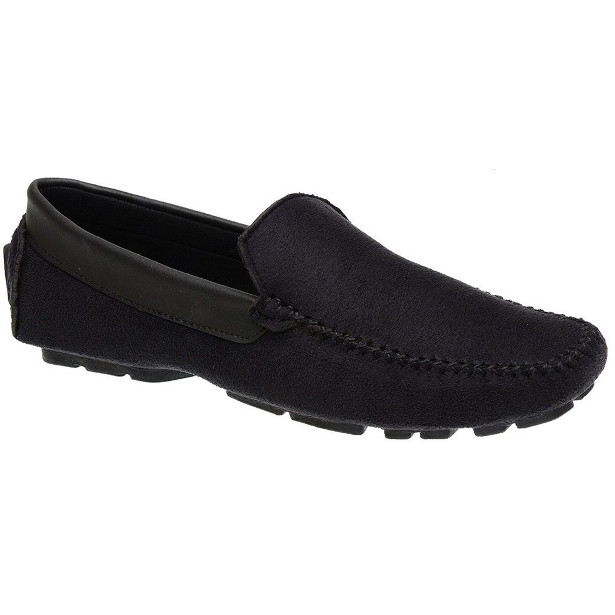 mocassim masculino preto camurça