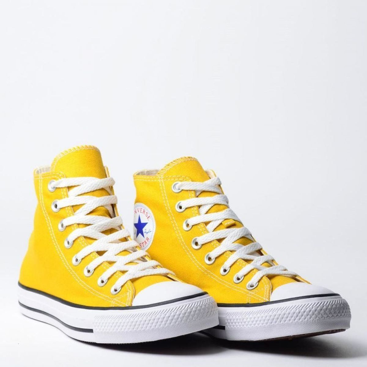 tênis all star amarelo cano alto