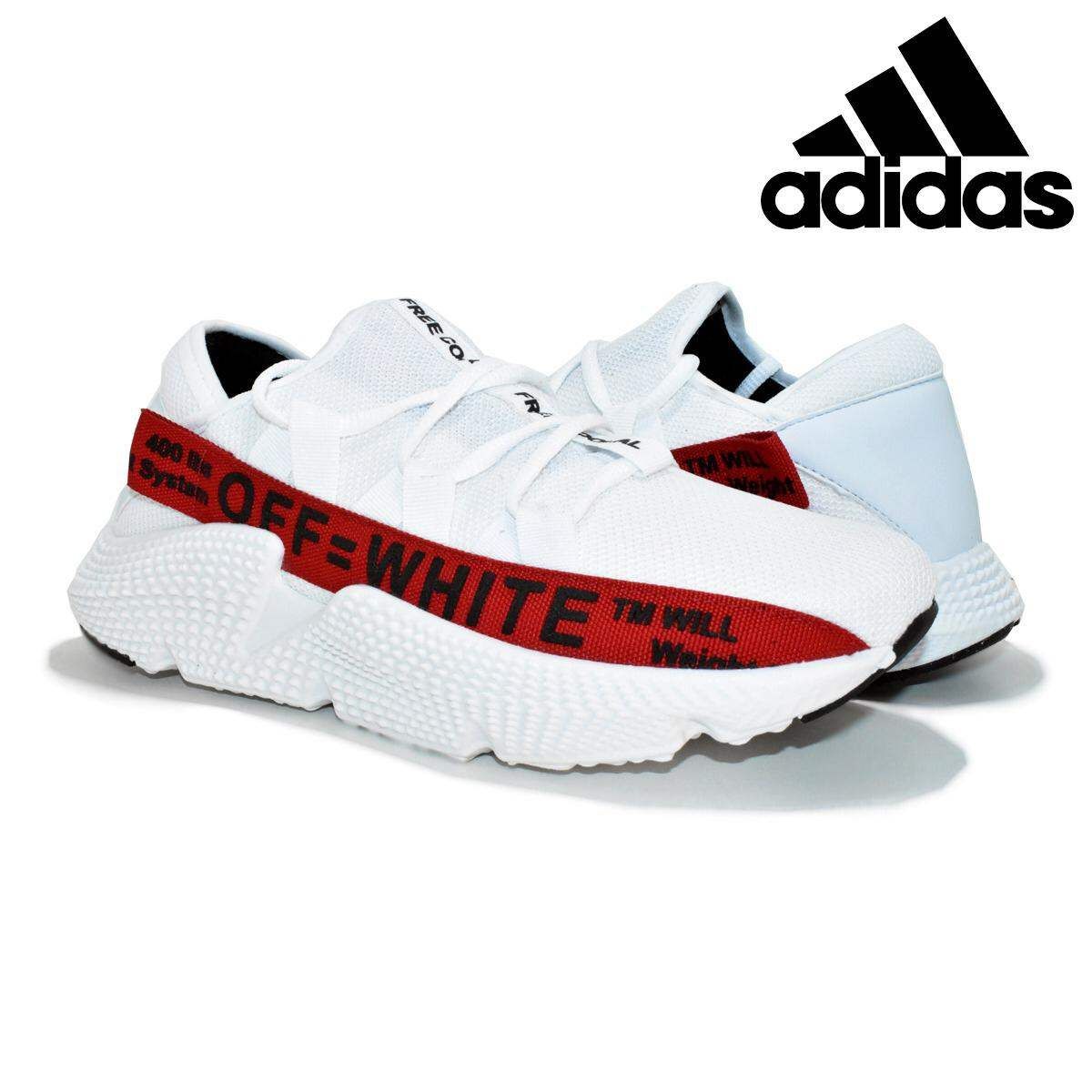 Adidas off deals white vermelho