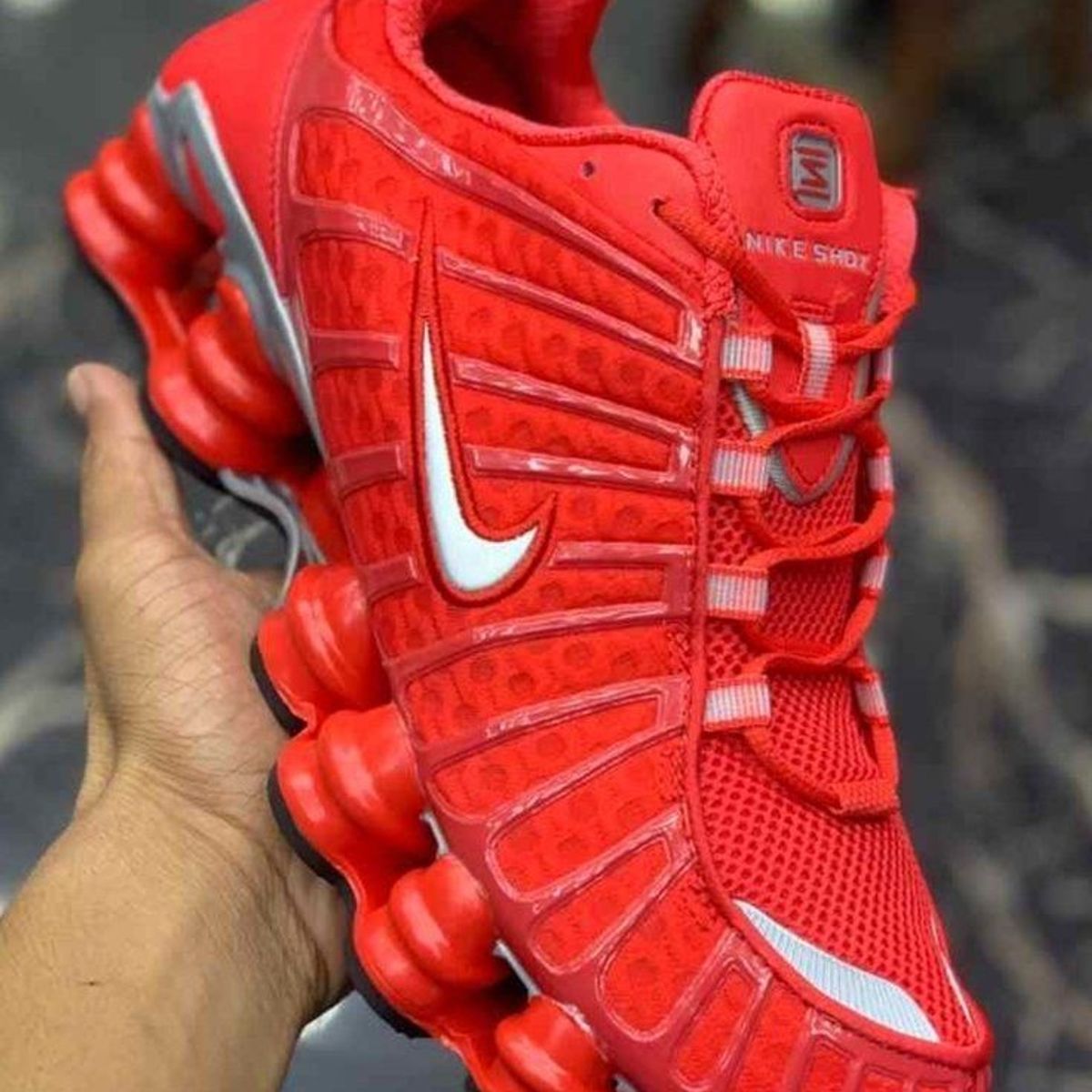 Nike shox sale 12 molas vermelho