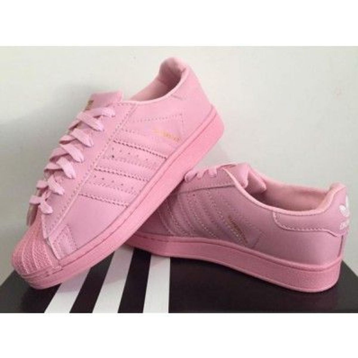 tenis adidas feminino superstar rosa
