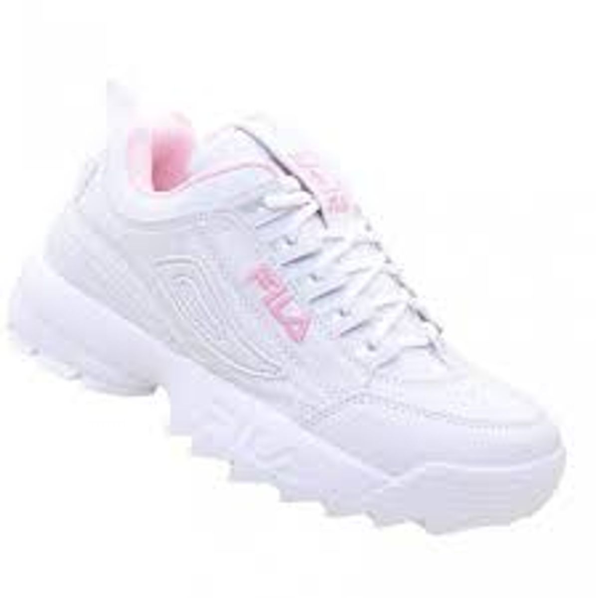 Tenis da fila hot sale rosa com branco