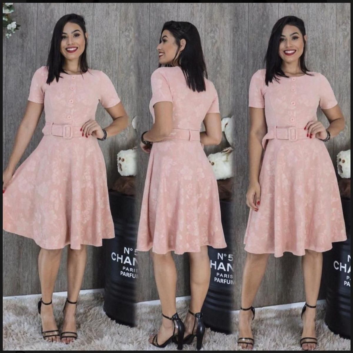 vestido godê liso