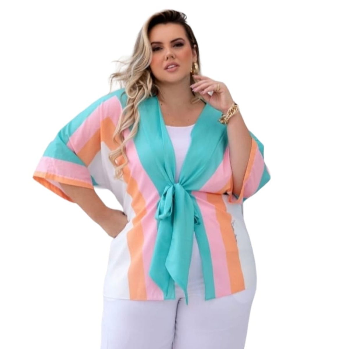 Blusa Bordada Plus Size Valentina 