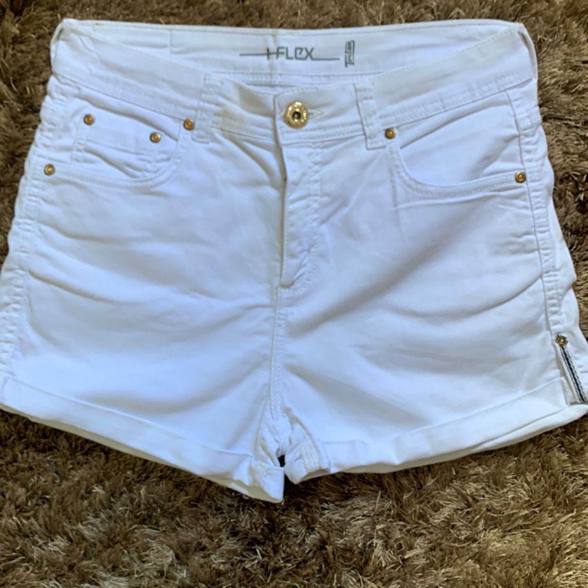 Shorts Branco, Shorts Feminino Usado 95592431