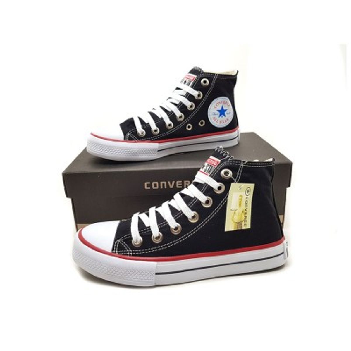 converse preto cano medio