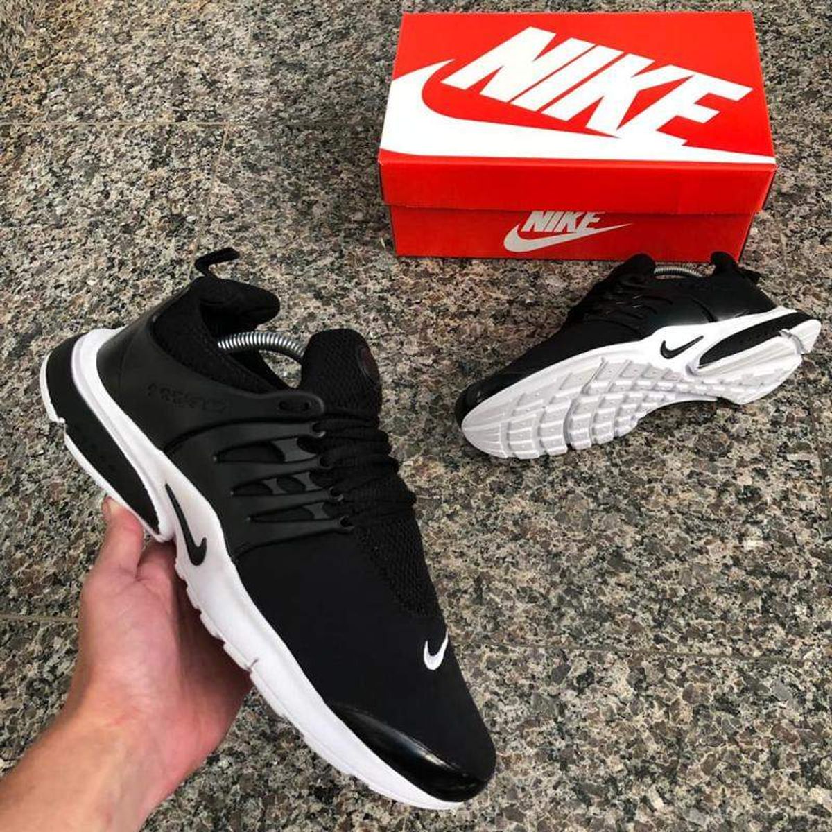 nike presto preto e branco