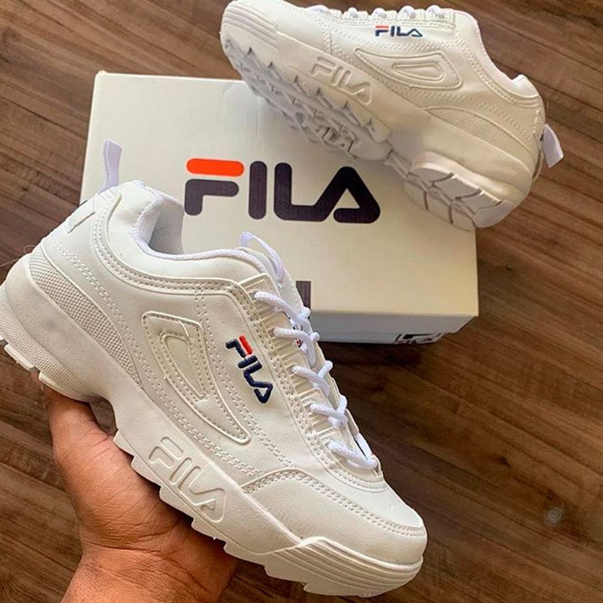 tenis fila branco unissex