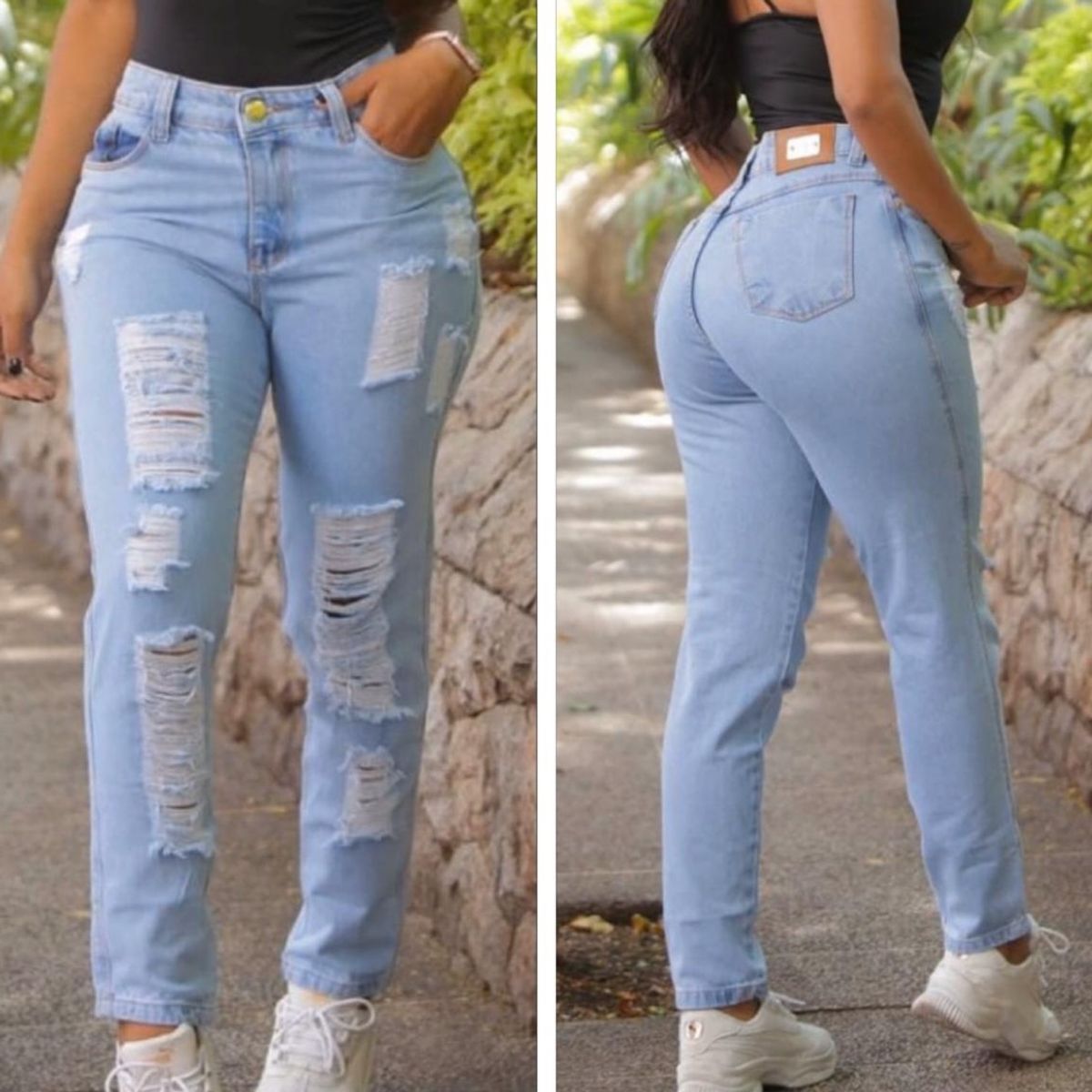 calça jeans feminina sem elastano