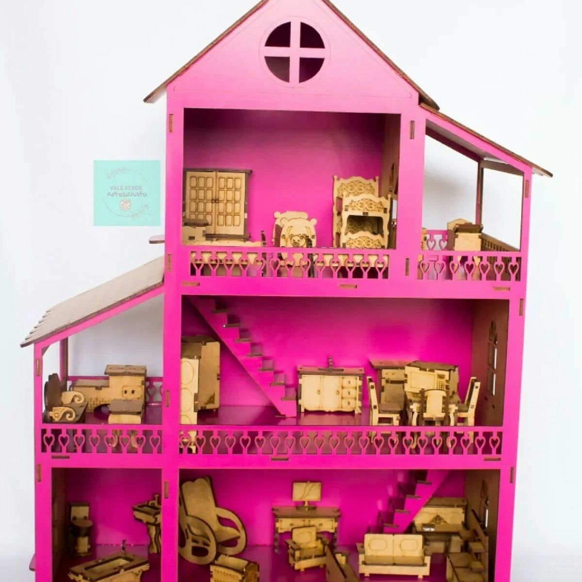 Casa Casinha Grande Da Polly Barbie + 28 Mini Móveis_b em Promoção