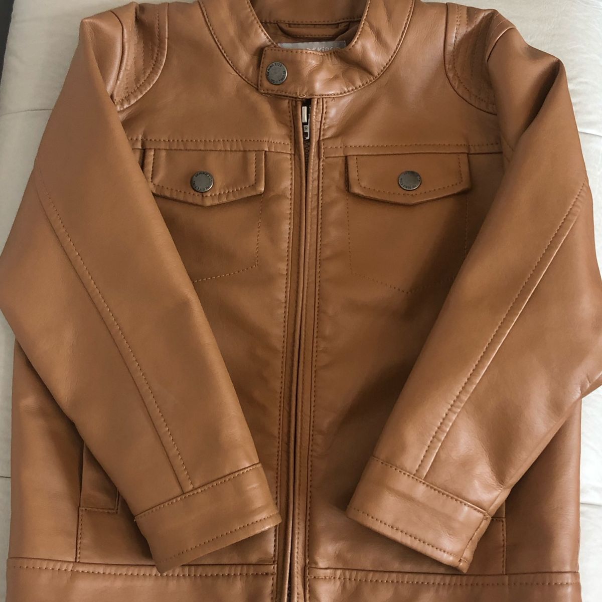 jaqueta de couro infantil hering