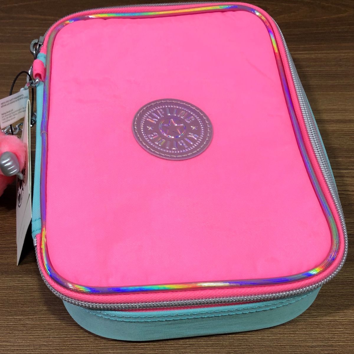 Estojo Kipling 100 Pens Teal Heart Combo/ Rosa C/Azul, Necessaire Feminina  Kipling Nunca Usado 41331619