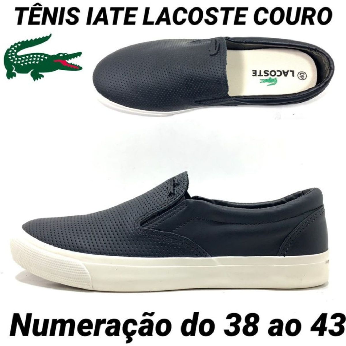 tenis iate de couro