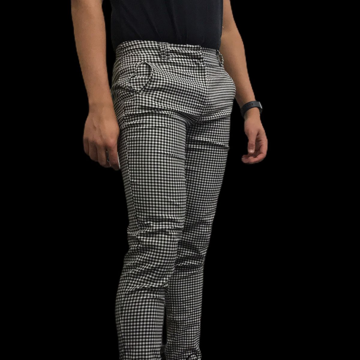 calça xadrez c&a