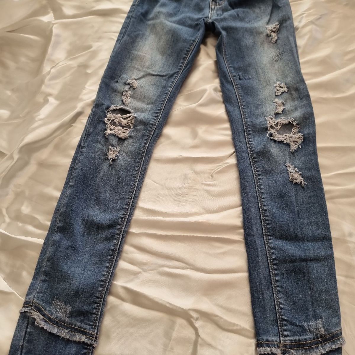 Jeans Azul, Calça Feminina Size 5 Usado 93355435