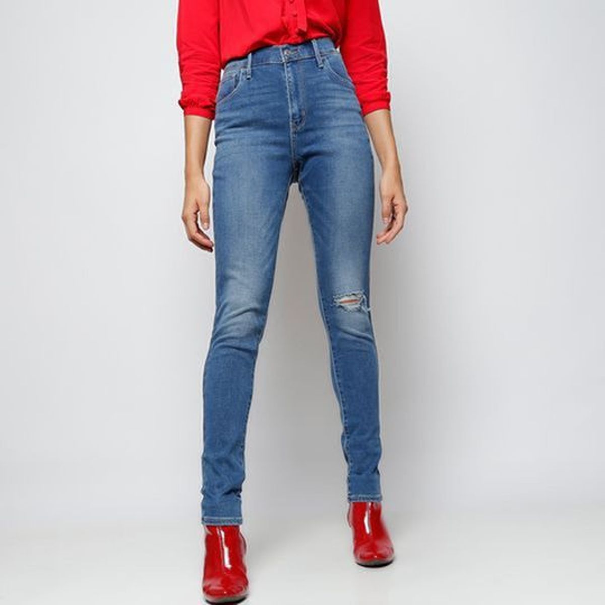 calça levis cintura alta feminina